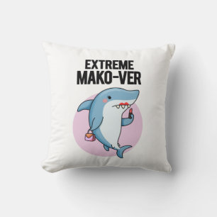 Extreme Mako-ver Grappige Mako Shark Pun Kussen
