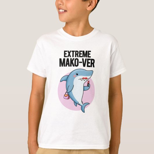 Extreme Mako-ver Grappige Mako Shark Pun T-shirt (Voorkant)