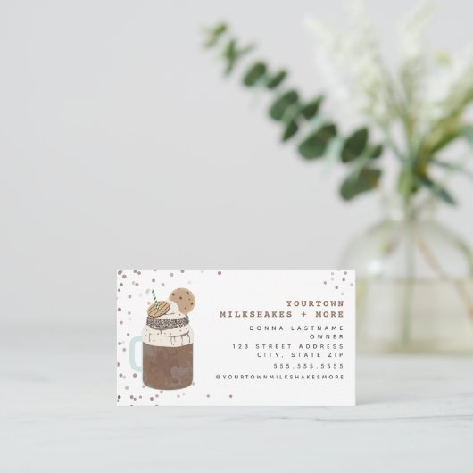 Extreme Milkshake Chocolate Chip Sprinkle Cookies Visitekaartje (Staand voorkant)