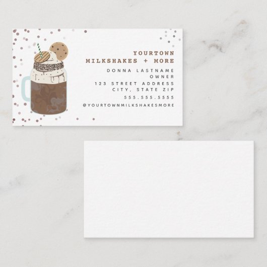 Extreme Milkshake Chocolate Chip Sprinkle Cookies Visitekaartje (Voorkant / Achterkant)