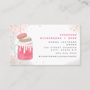 Extreme Milkshake Roze Donut Sprinkles Visitekaartje