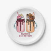 Extreme Milkshakes Birthday Party Papieren Bordje (Voorkant)