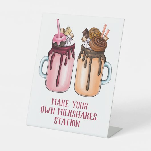 Extreme Milkshakes Party Reclamebord Met Voetstuk (Voorkant)