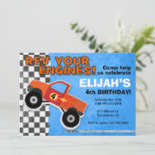 EXTREME Monster Truck Boys Birthday Party Kaart (Staand voorkant)