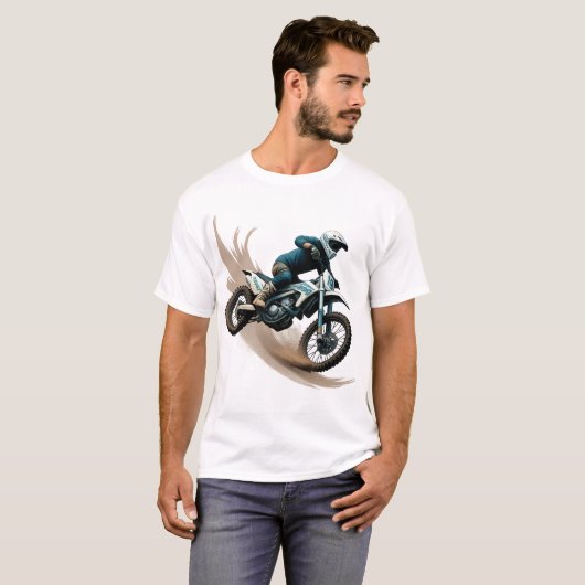 Extreme Motocross Rider Feel the Thrill Tee T-shirt (Voorkant volledig)
