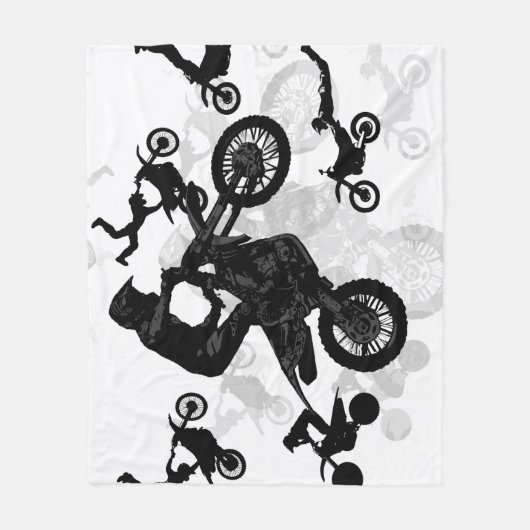 Extreme Motocross Stunts Fleece Deken (Voorkant)