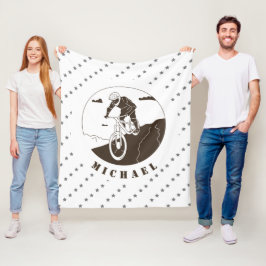 Extreme Mountain Biking Star Cyclist Name Fleece Deken
