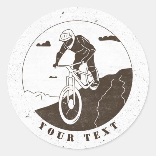 Extreme mountainbiking, fietser van sport ronde sticker (Voorkant)