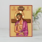 Extreme nederigheid folie feestdagenkaart (Staand Voorkant)