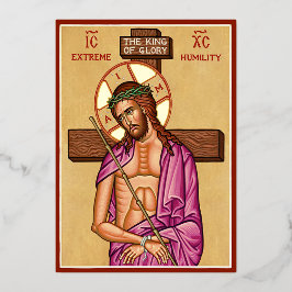 Extreme nederigheid folie uitnodiging