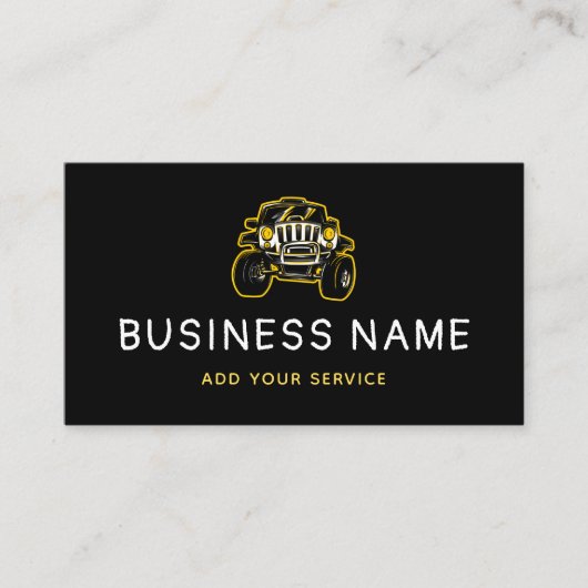 Extreme offroad voertuig sport auto motor reparati visitekaartje (Voorkant)