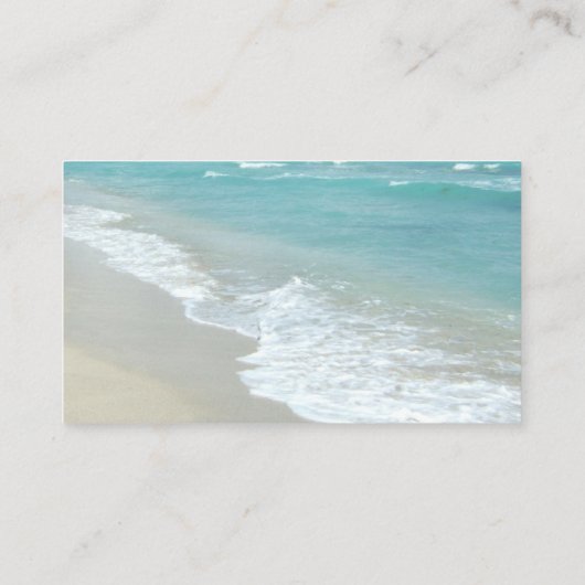 Extreme ontspanning strand Elegante spa reizen Visitekaartje (Achterkant)