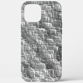 Extreme overlay-rommel van grijze reliëfkwadraten Case-Mate iPhone case