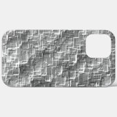 Extreme overlay-rommel van grijze reliëfkwadraten Case-Mate iPhone case (Achterkant (horizontaal))