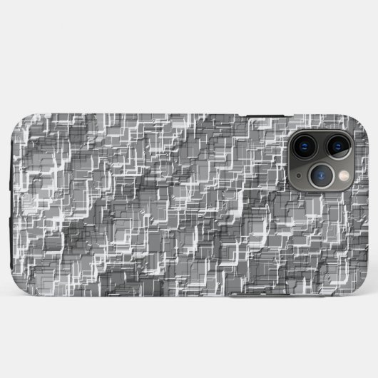 Extreme overlay-rommel van grijze reliëfkwadraten Case-Mate iPhone case (Achterkant (horizontaal))