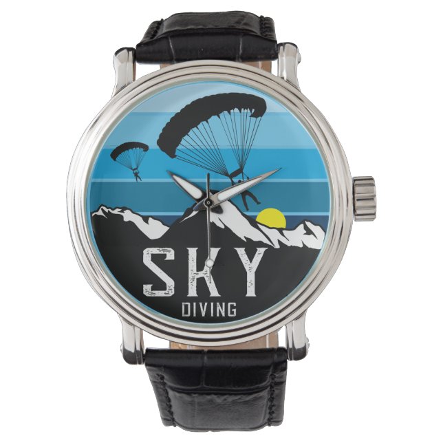 Extreme parachute sporthorloge bij skydiving horloge (Voorkant)