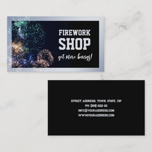 Extreme Pyrotechniek - Vuurwerkspecialist Kaart Visitekaartje (Voorkant / Achterkant)