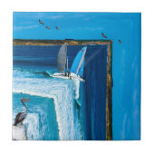 Extreme redding over de rand, tegeltje (Voorkant)