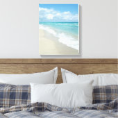 Extreme relaxatie Beach Uitzicht White Sand Canvas Afdruk (Insitu (Slaapkamer))