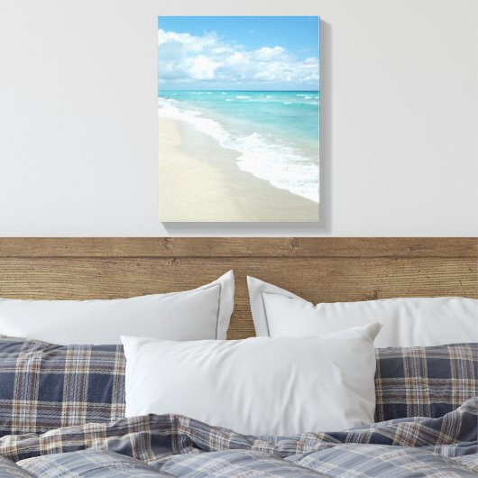 Extreme relaxatie Beach Uitzicht White Sand Canvas Afdruk (Insitu (Slaapkamer))