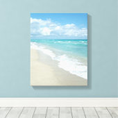 Extreme relaxatie Beach Uitzicht White Sand Canvas Afdruk (Insitu (Houten vloer))