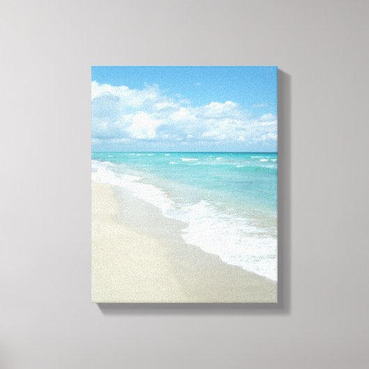 Extreme relaxatie Beach Uitzicht White Sand Canvas Afdruk (Voorkant)