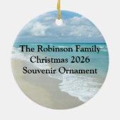 Extreme relaxatie Beach Uitzicht White Sand Keramisch Ornament (Achterkant)