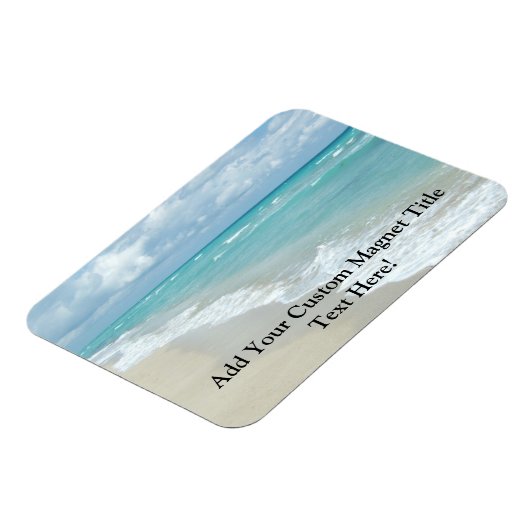 Extreme relaxatie Beach Uitzicht White Sand Magneet (Linkerzijde)