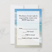 Extreme relaxatie Beach Uitzicht White Sand RSVP Kaartje (Achterkant)