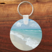 Extreme relaxatie Beach Uitzicht White Sand Sleutelhanger (Voorkant)
