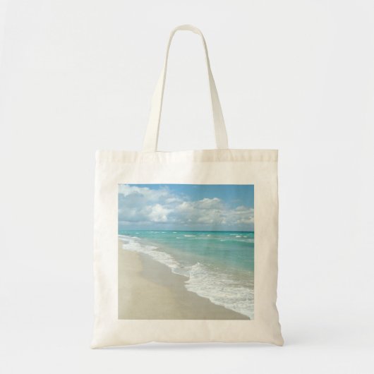 Extreme relaxatie Beach Uitzicht White Sand Tote Bag (Voorkant)