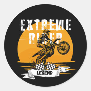 Extreme rider legende ronde sticker