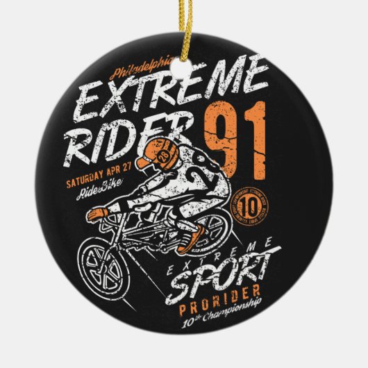 Extreme Rider Pro Rider BMX Keramisch Ornament (Voorkant)