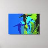 Extreme Riding - Snowboarders Canvas Afdruk (Voorkant)