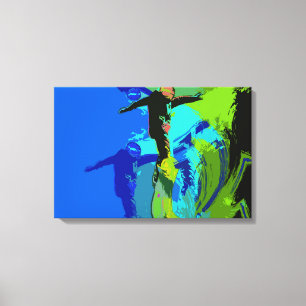 Extreme Riding - Snowboarders Canvas Afdruk