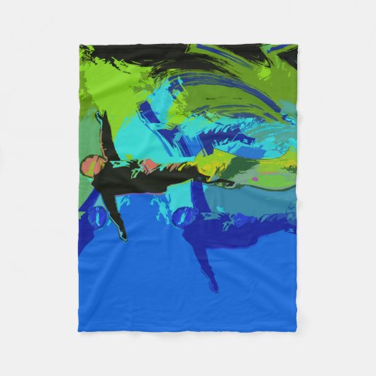 Extreme Riding - Snowboarders Fleece Deken (Voorkant)