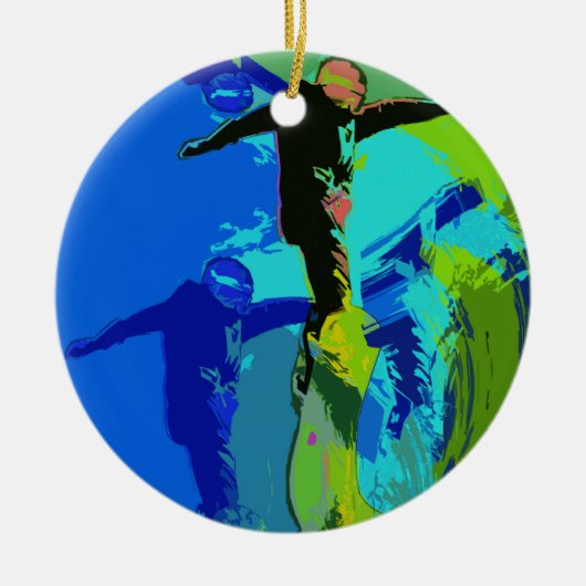 Extreme Riding - Snowboarders Keramisch Ornament (Voorkant)