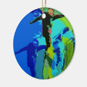Extreme Riding - Snowboarders Keramisch Ornament (Links)