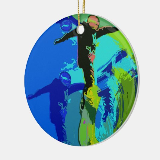 Extreme Riding - Snowboarders Keramisch Ornament (Links)