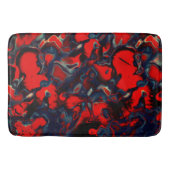 Extreme rode vlekken op grijze randen met een donk badmat (Voorkant)