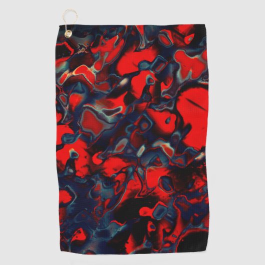 Extreme rode vlekken op grijze randen met een donk golfhanddoek (Voorkant)