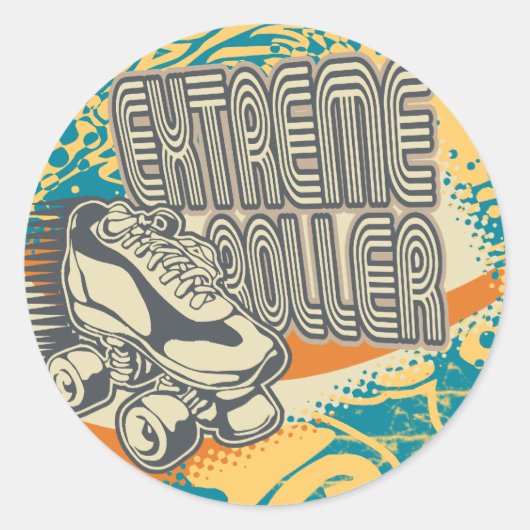 Extreme Roller Tshirts en geschenken Ronde Sticker (Voorkant)