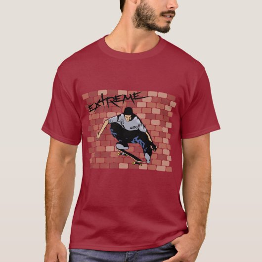 Extreme skateboarden t-shirt (Voorkant)