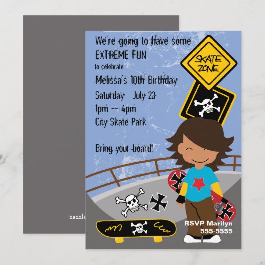 Extreme Skateboarder Kaart (Voorkant / Achterkant)