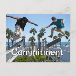 Extreme Skateboarding Commitment Card Briefkaart
