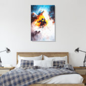 Extreme Ski Afdaling - Dynamische Sport Kunst - Wi Canvas Afdruk (Insitu (Slaapkamer))