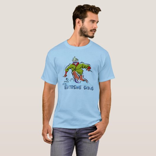 Extreme Skiing T-shirt (Voorkant volledig)