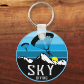 Extreme Skydiving Parachute Sports Sleutelhanger (Voorkant)