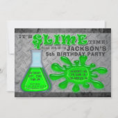 Extreme Slime Boy's Birthday Party Kaart (Voorkant)