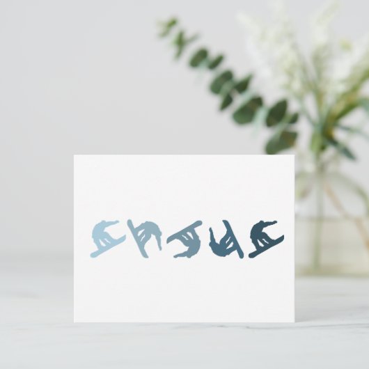 Extreme Snowboarding Briefkaart (Staand voorkant)